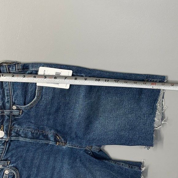 Free People Cadet Blue Women's Size 26 Distressed High Rise jean Shorts - Picture 8 of 8